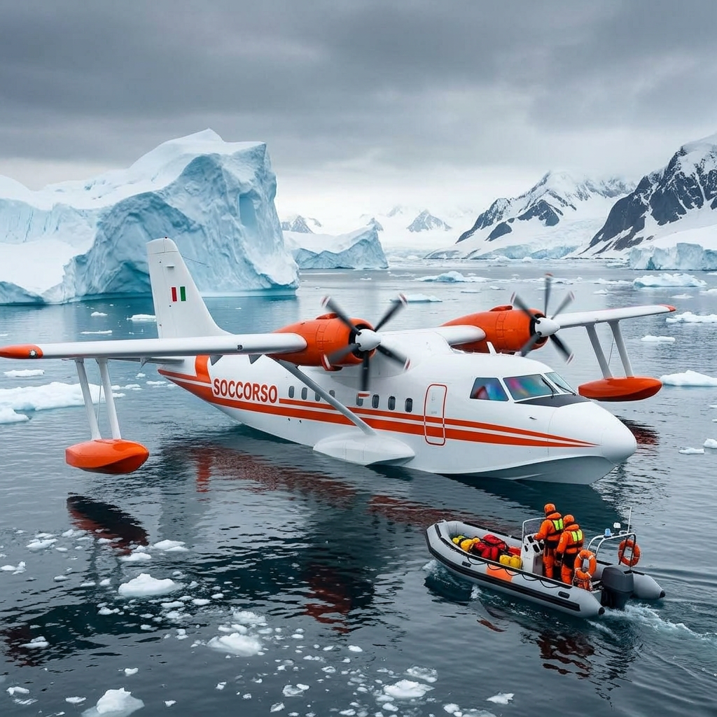 ASHVA Arctic rescue variant on icy water